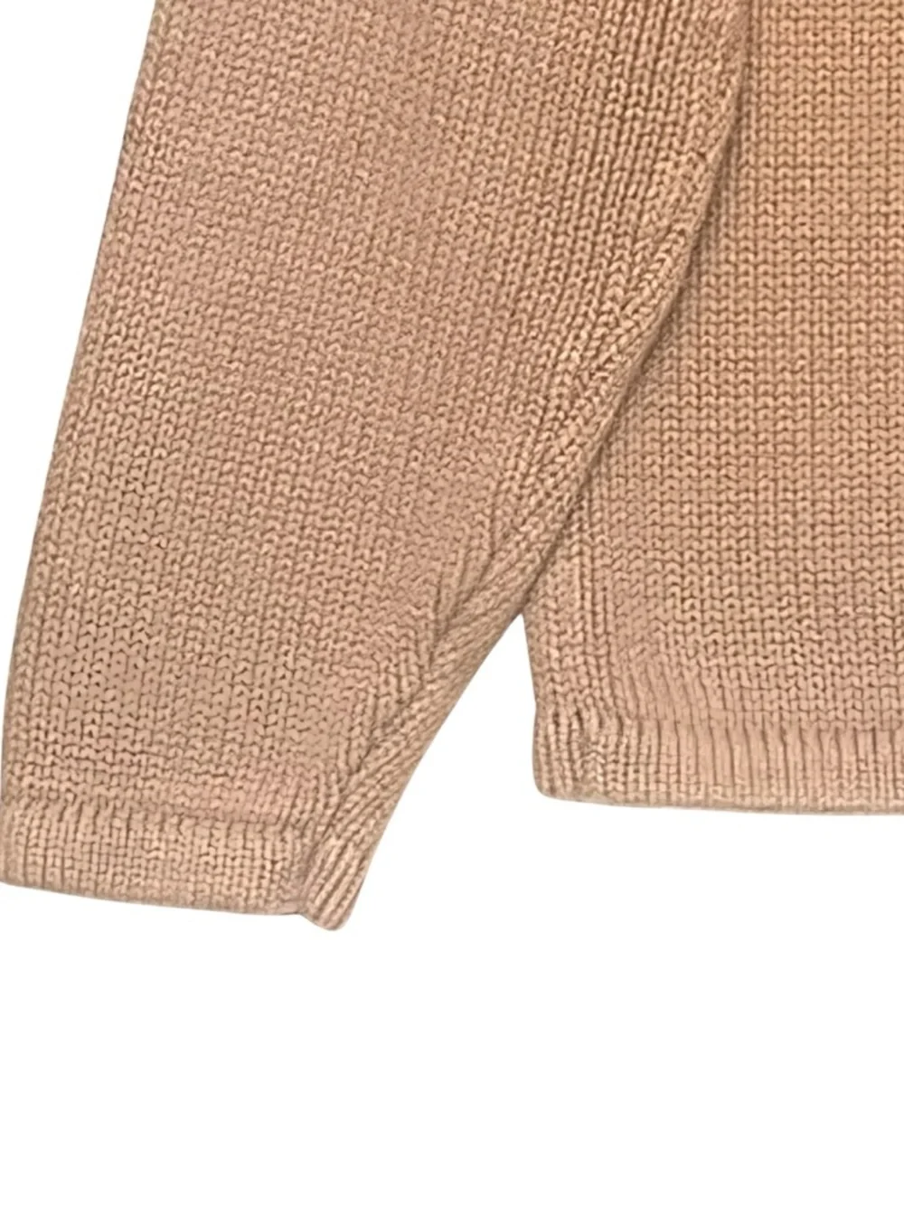 Vtg Y2K J. CREW Roll Neck Collar Chunky Knit Cotton Fisherman Sweater Sz M